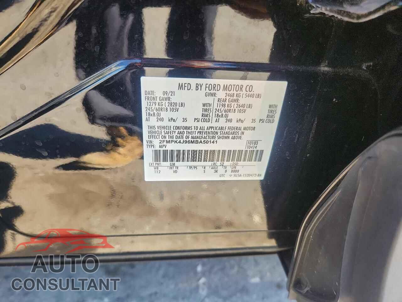 FORD EDGE 2021 - 2FMPK4J96MBA50141