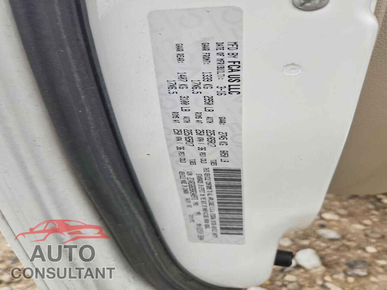 DODGE CARAVAN 2016 - 2C4RDGBG9GR340973