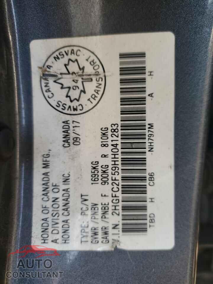 HONDA CIVIC 2017 - 2HGFC2F59HH041283