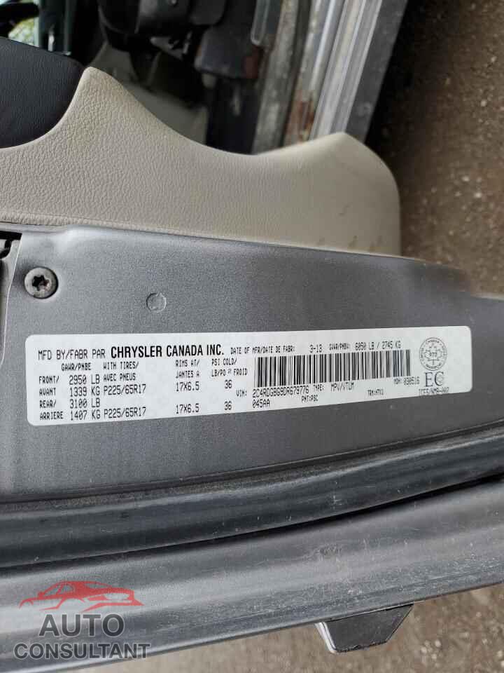 DODGE CARAVAN 2013 - 2C4RDGBG9DR679776