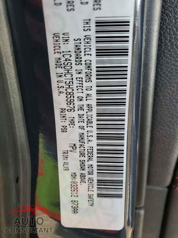 DODGE DURANGO 2017 - 1C4SDHCT5HC859676