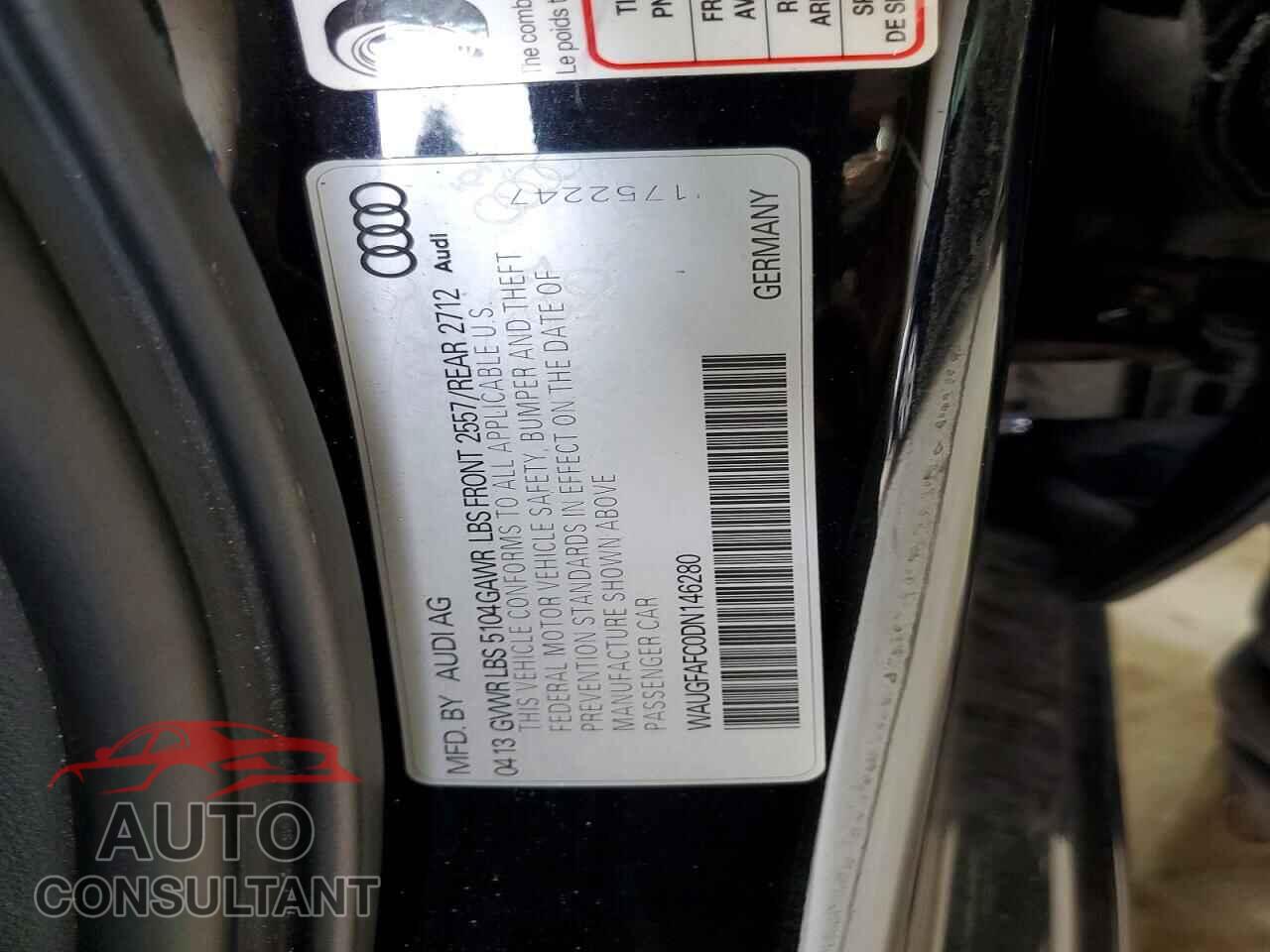 AUDI A6 2013 - WAUGFAFC0DN146280