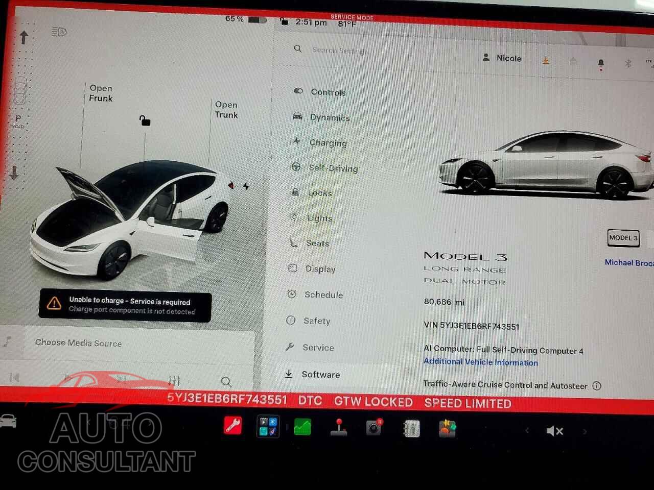 TESLA MODEL 3 2024 - 5YJ3E1EB6RF743551