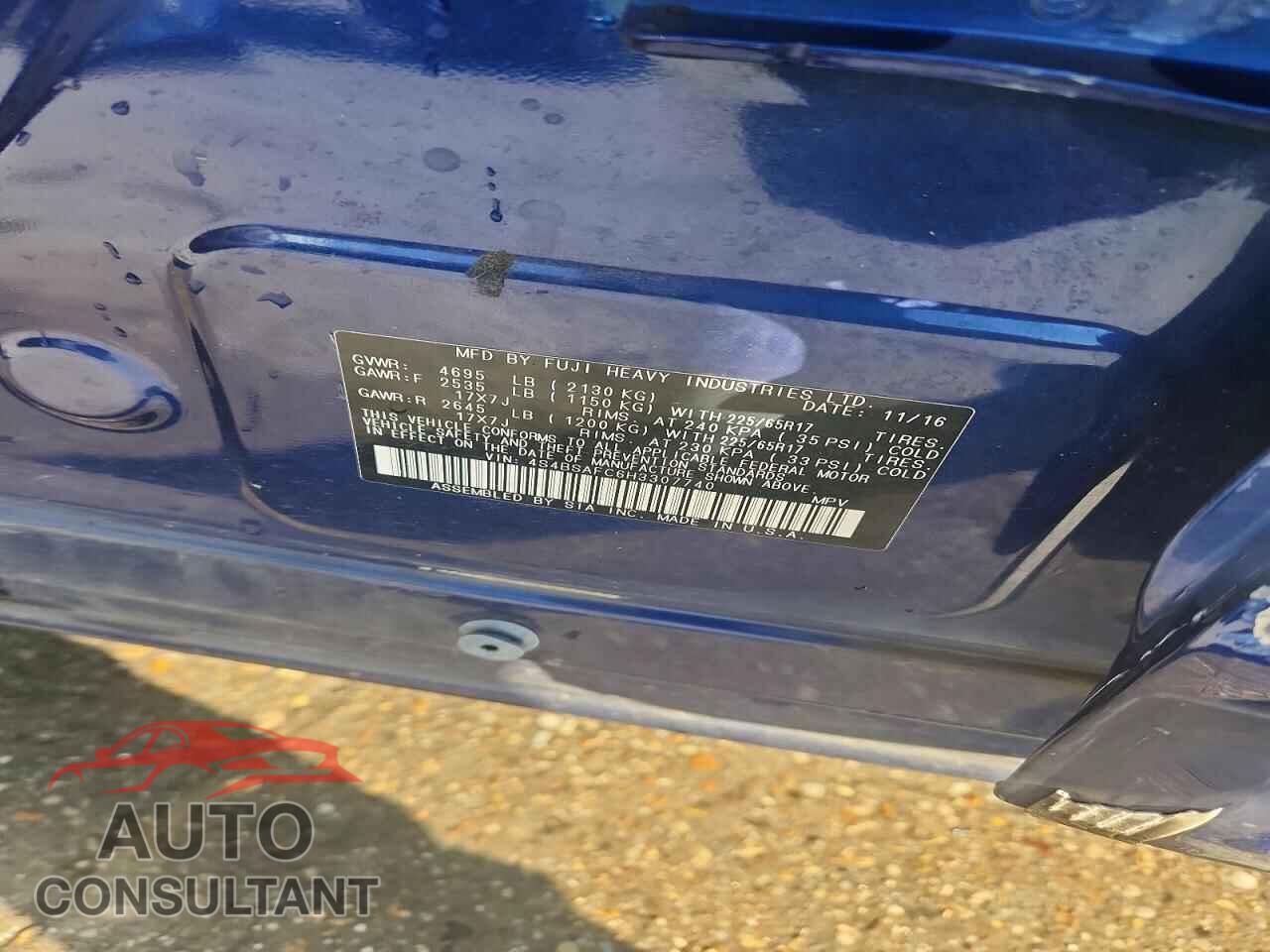 SUBARU OUTBACK 2017 - 4S4BSAFC6H3307740