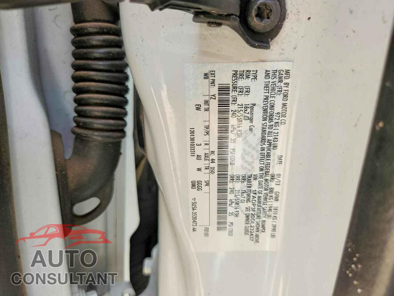 FORD FOCUS 2013 - 1FADP3F20DL232437