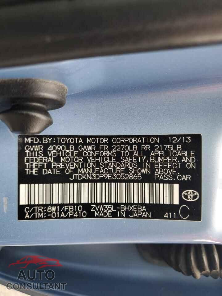 TOYOTA PRIUS 2014 - JTDKN3DP9E3052865