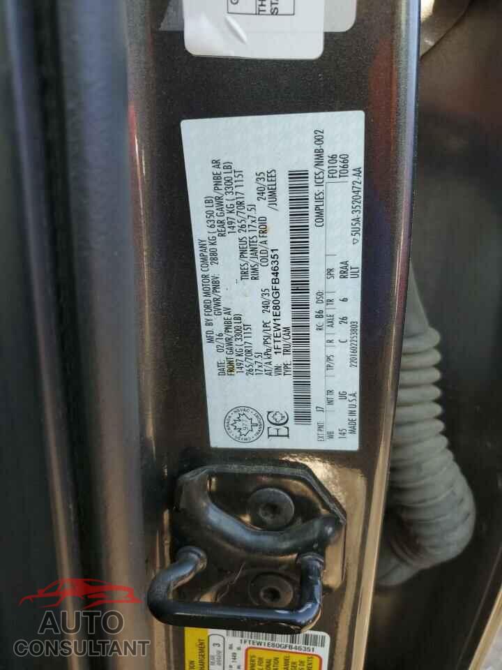 FORD F-150 2016 - 1FTEW1E80GFB46351