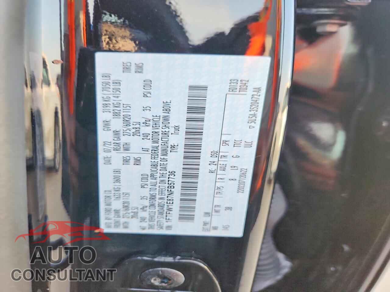 FORD F150 2022 - 1FTFW1E87NFB57736