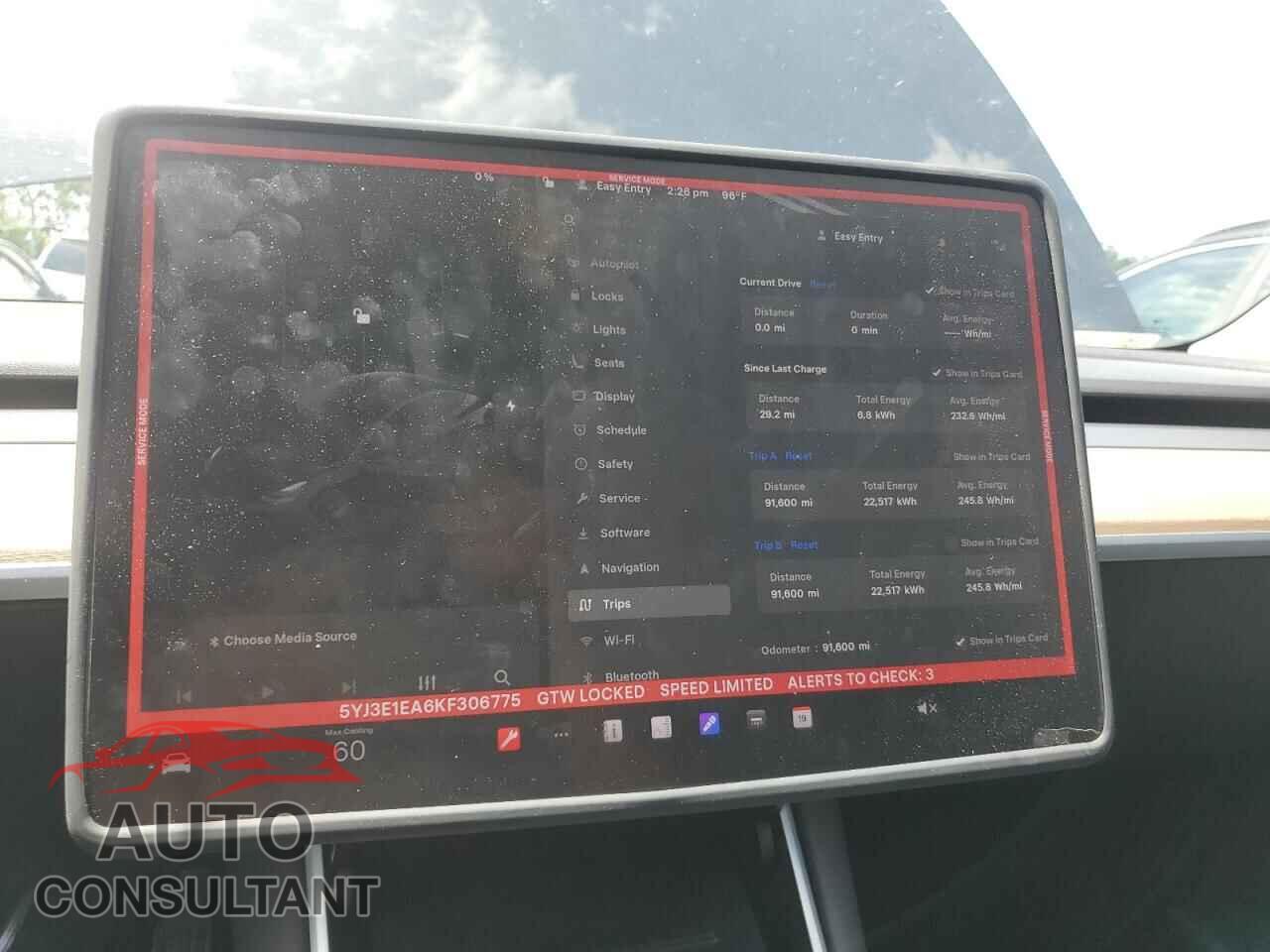 TESLA MODEL 3 2019 - 5YJ3E1EA6KF306775