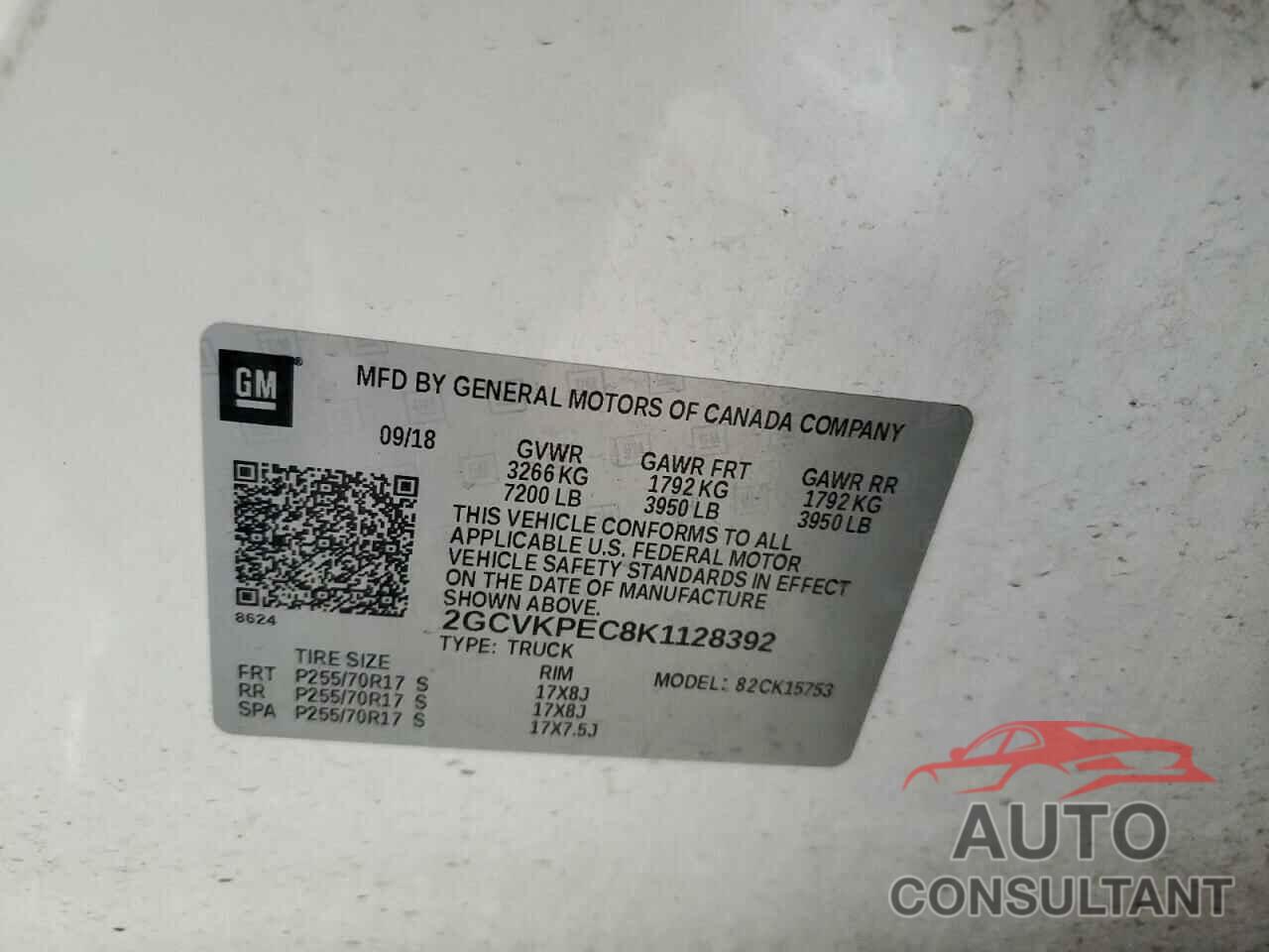 CHEVROLET ALL Models 2019 - 2GCVKPEC8K1128392