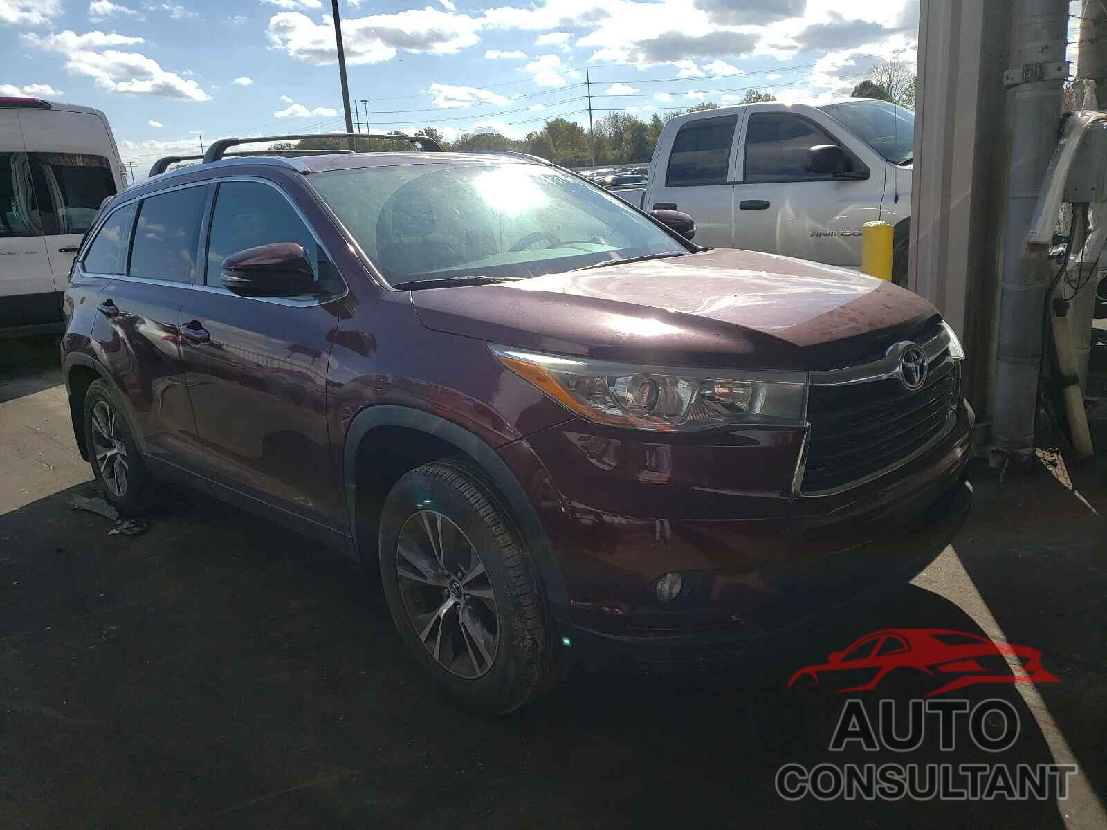 TOYOTA HIGHLANDER 2016 - 5TDJKRFH0GS350915