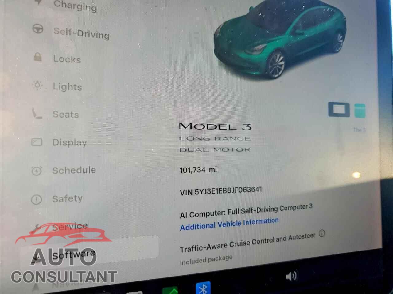 TESLA MODEL 3 2018 - 5YJ3E1EB8JF063641
