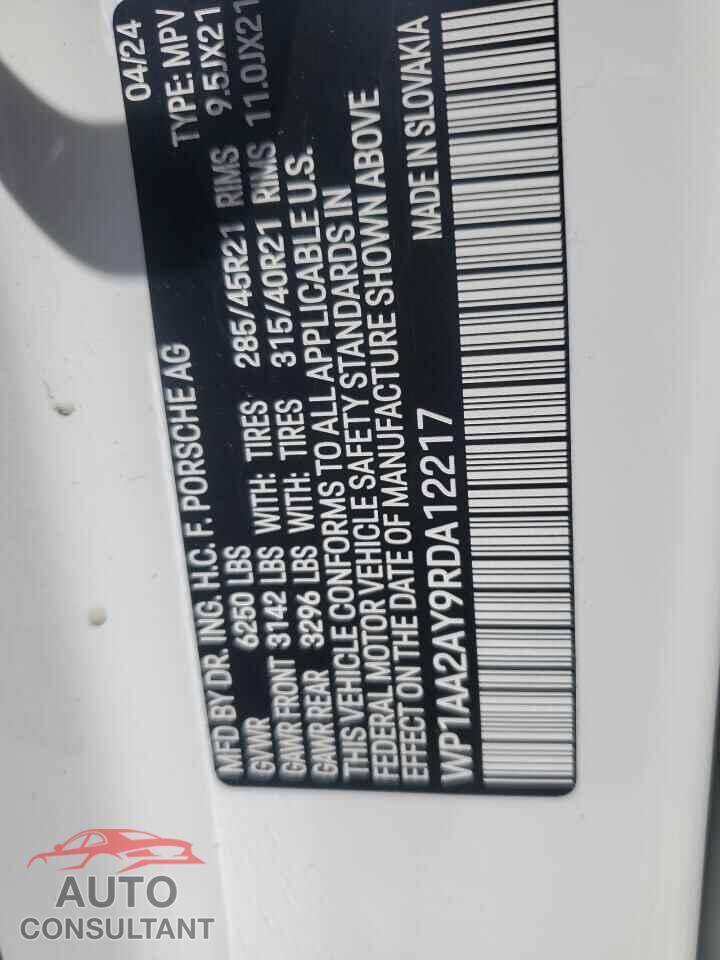 PORSCHE CAYENNE 2024 - WP1AA2AY9RDA12217