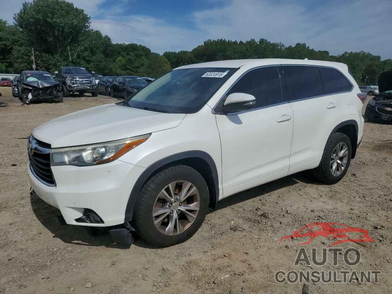 TOYOTA HIGHLANDER 2015 - 5TDZKRFH1FS061334