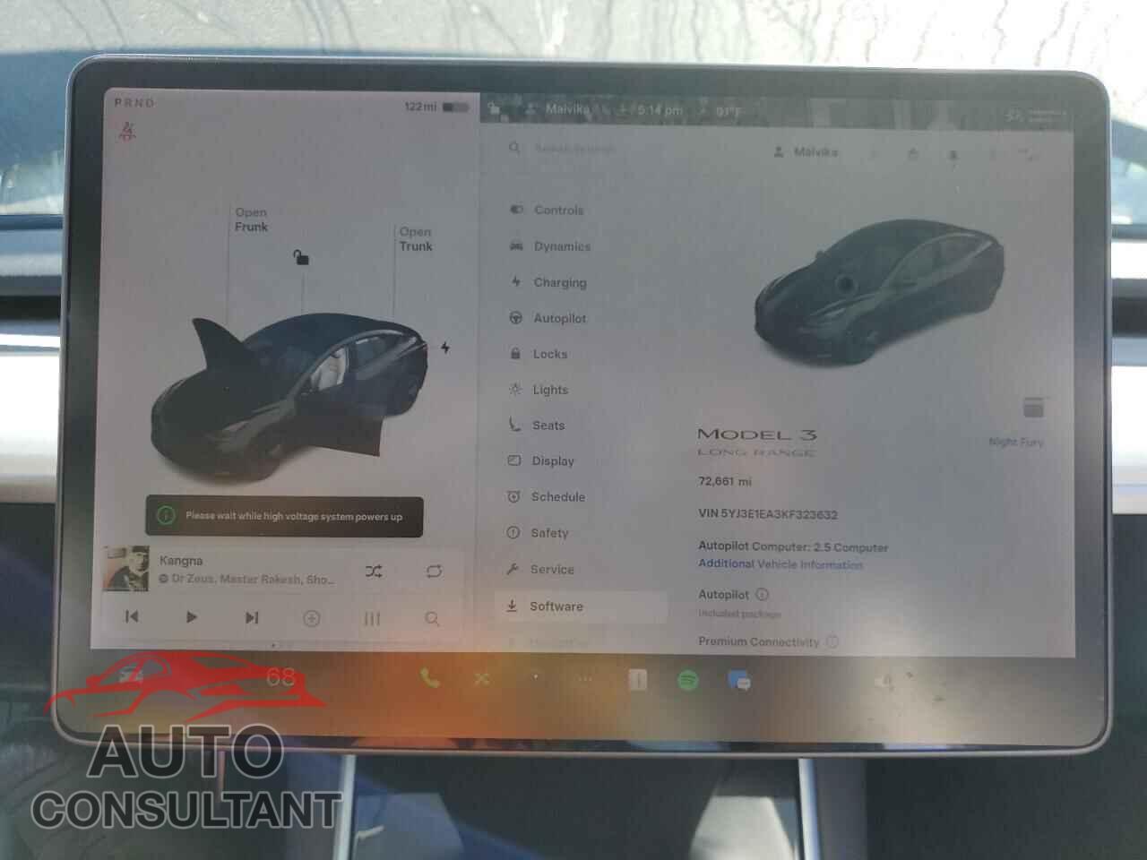 TESLA MODEL 3 2019 - 5YJ3E1EA3KF323632