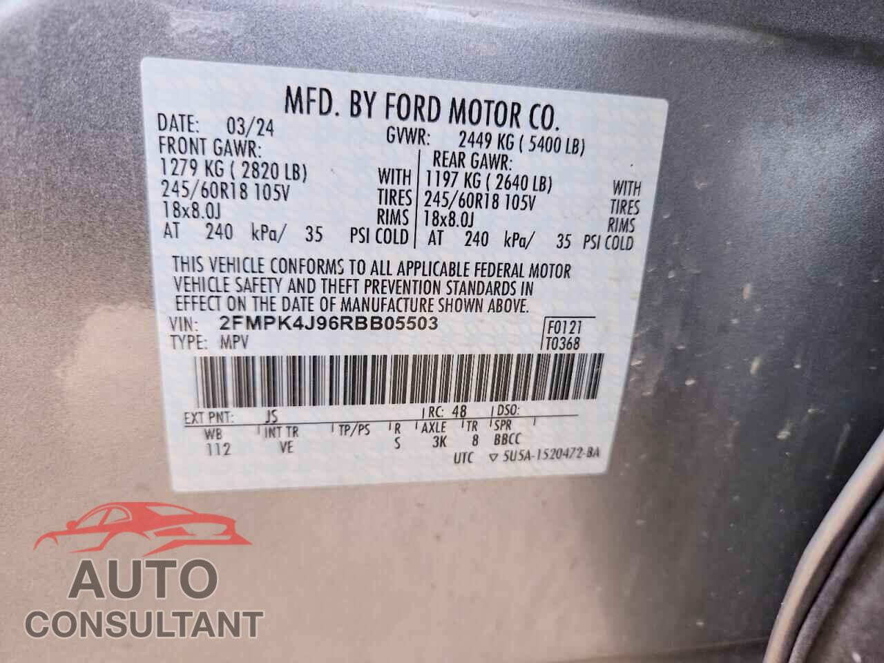 FORD EDGE 2024 - 2FMPK4J96RBB05503