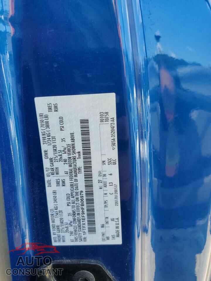 FORD F-150 2017 - 1FTFX1EF9HFB06979
