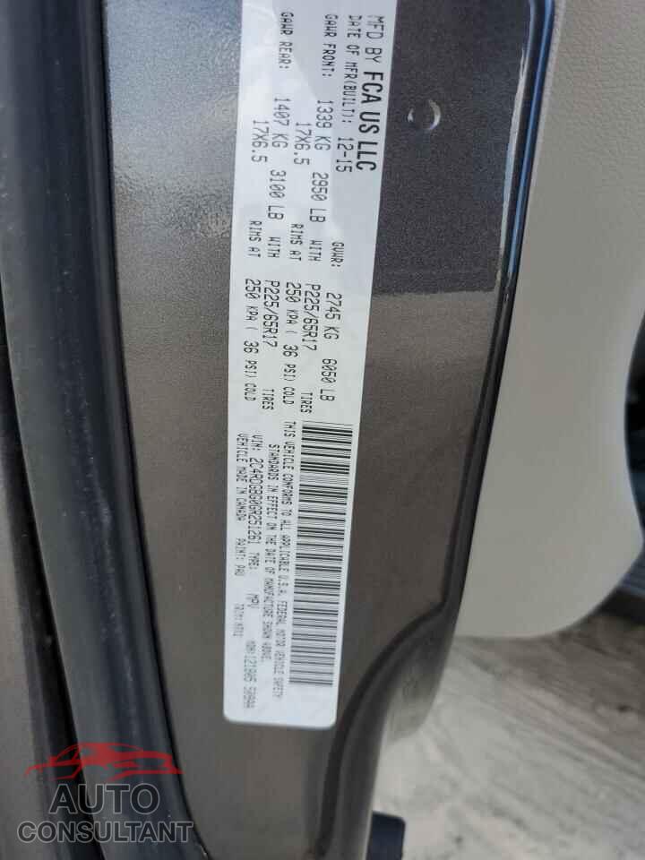 DODGE CARAVAN 2016 - 2C4RDGBG0GR251261
