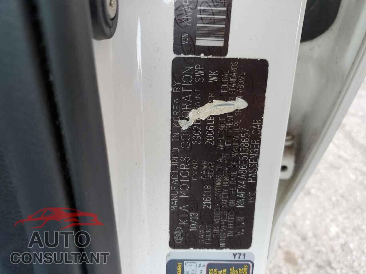 KIA FORTE 2014 - KNAFX4A86E5158657