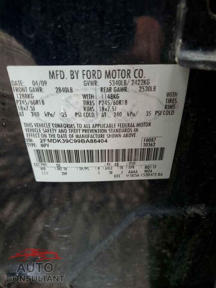 FORD EDGE 2009 - 2FMDK39C99BA88404