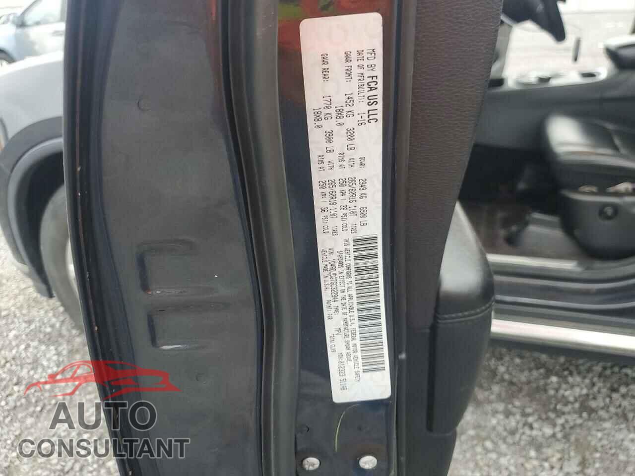 DODGE DURANGO 2016 - 1C4RDJDG7GC322944