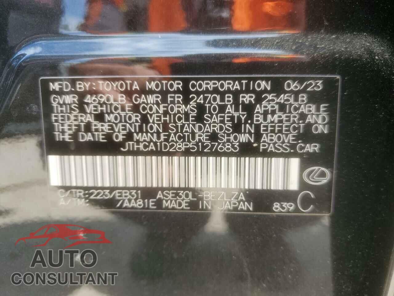 LEXUS IS 2023 - JTHCA1D28P5127683