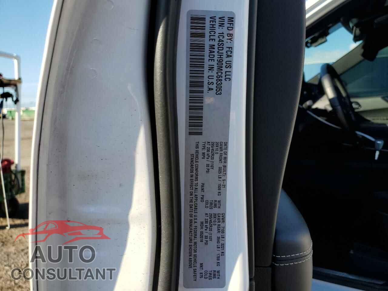 DODGE DURANGO 2021 - 1C4SDJH90MC683053