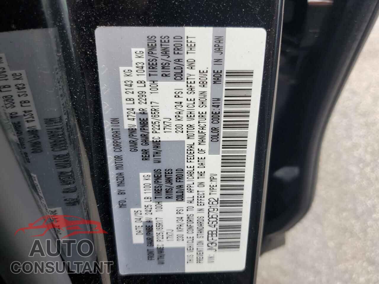 MAZDA CX-5 SELEC 2025 - JM3KFBBL4S0679162