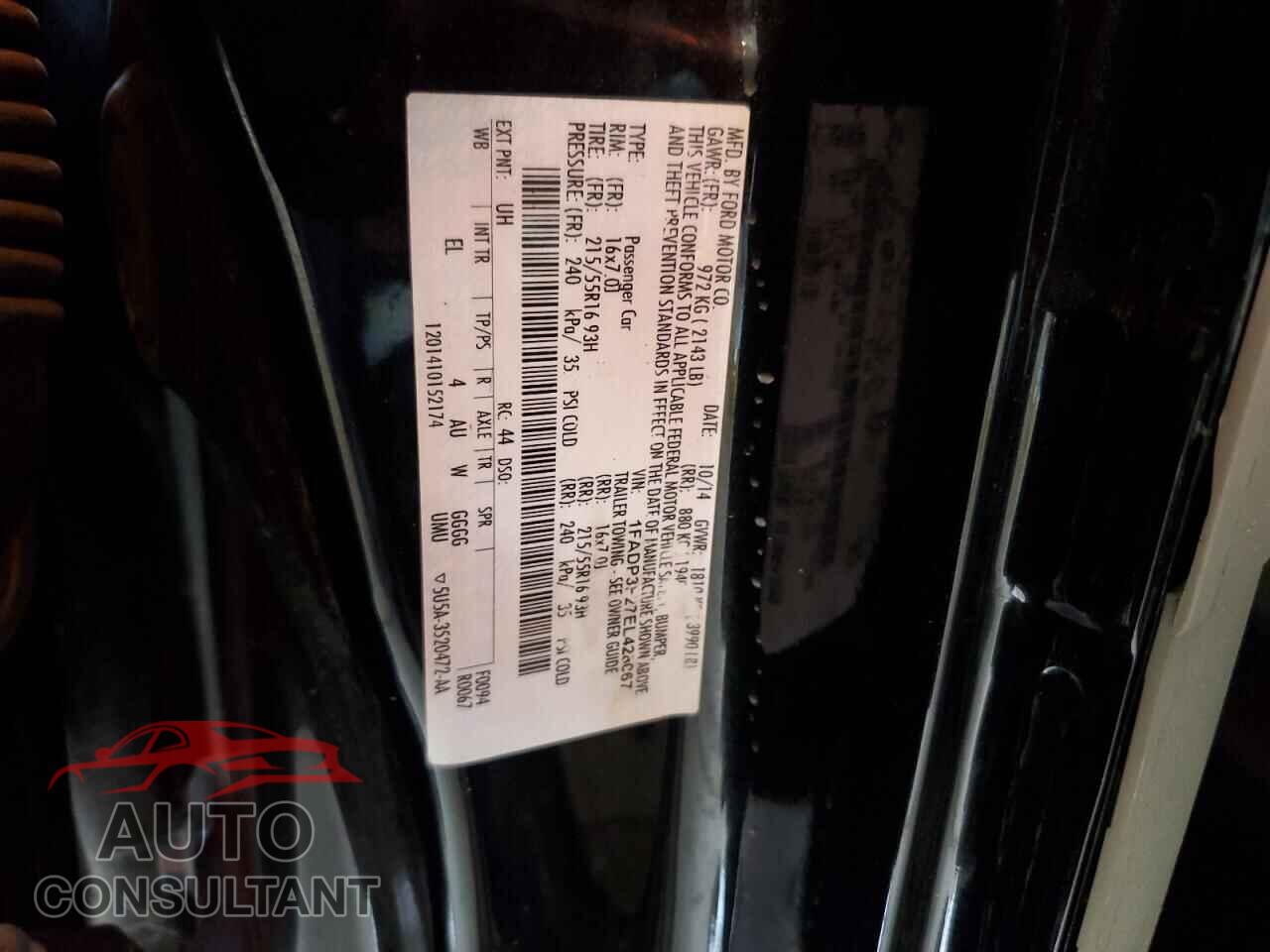 FORD FOCUS 2014 - 1FADP3F27EL428067