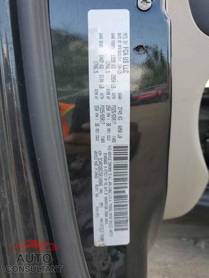 DODGE CARAVAN 2016 - 2C4RDGBG7GR154946