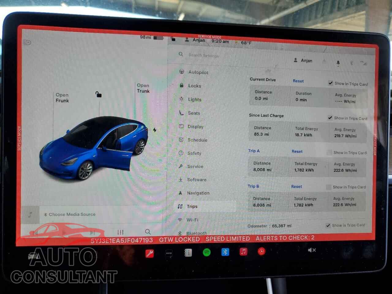 TESLA MODEL 3 2018 - 5YJ3E1EA5JF047193