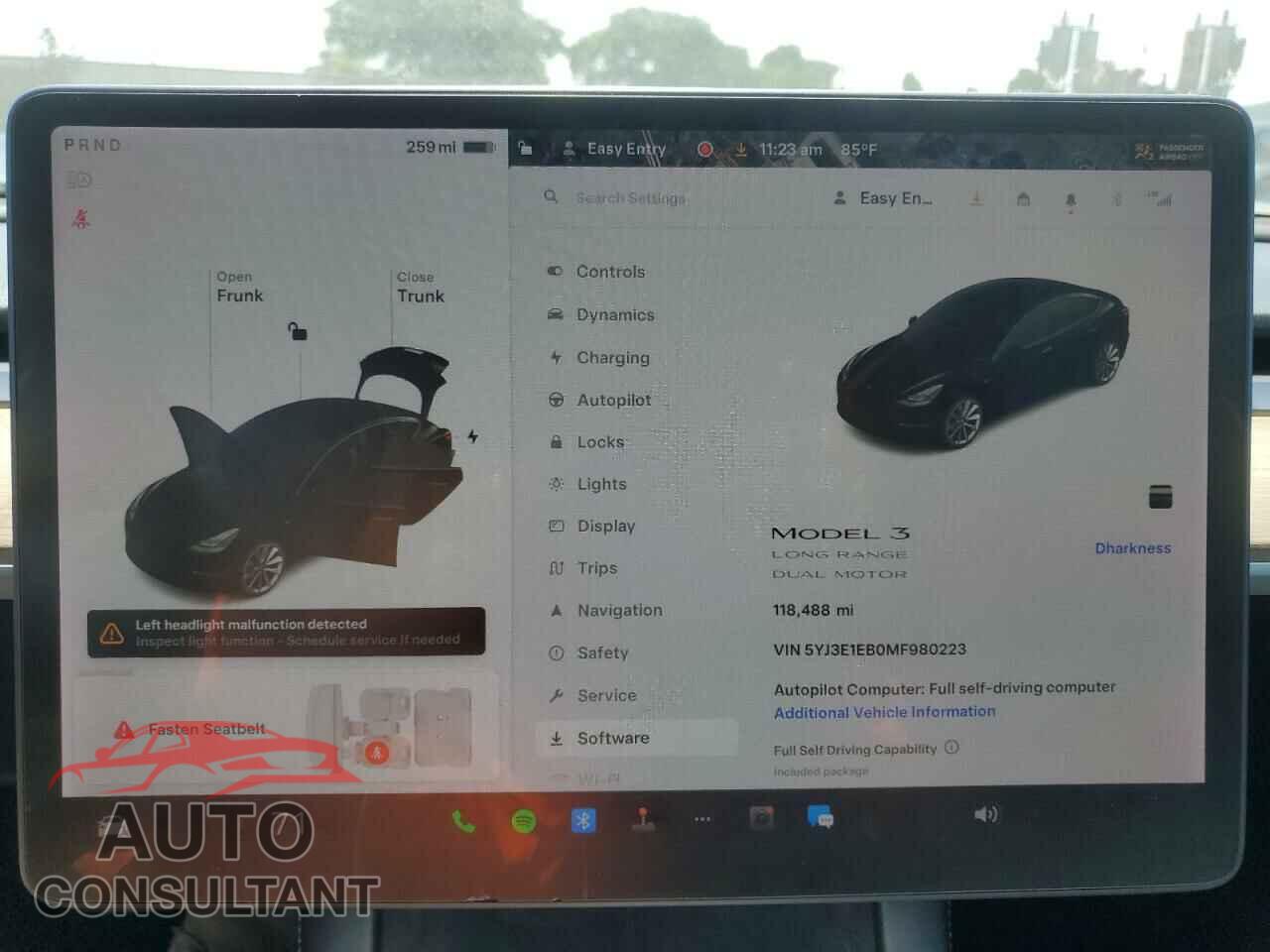 TESLA MODEL 3 2021 - 5YJ3E1EB0MF980223