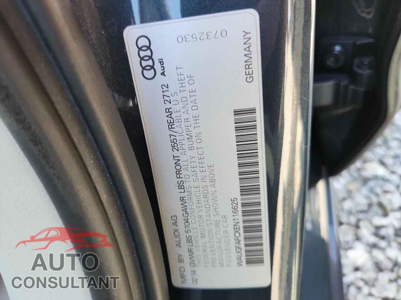 AUDI A6 2014 - WAUGFAFCXEN116625