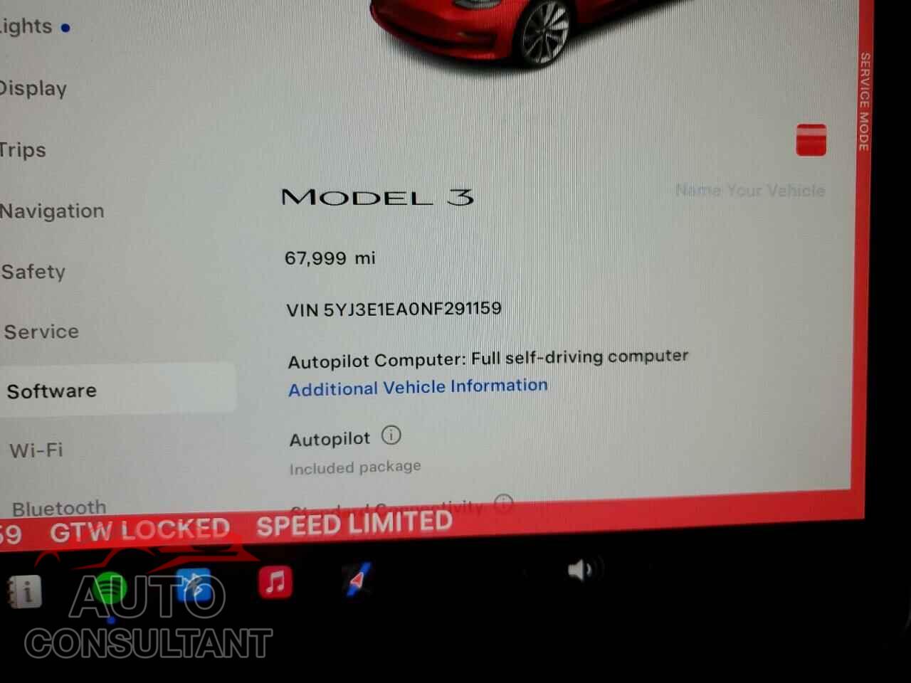 TESLA MODEL 3 2022 - 5YJ3E1EA0NF291159