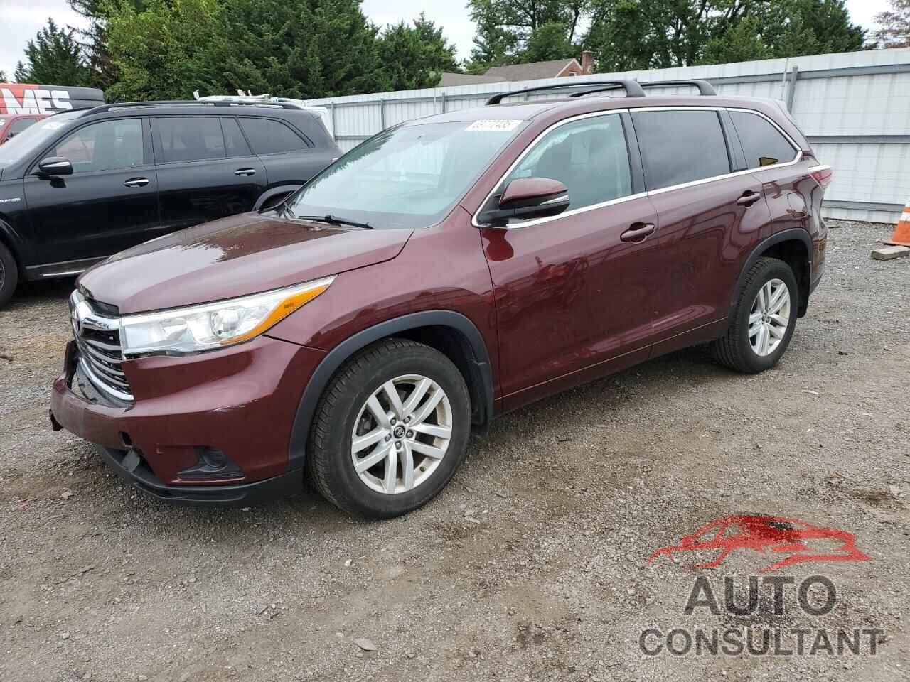 TOYOTA HIGHLANDER 2016 - 5TDBKRFH5GS314920