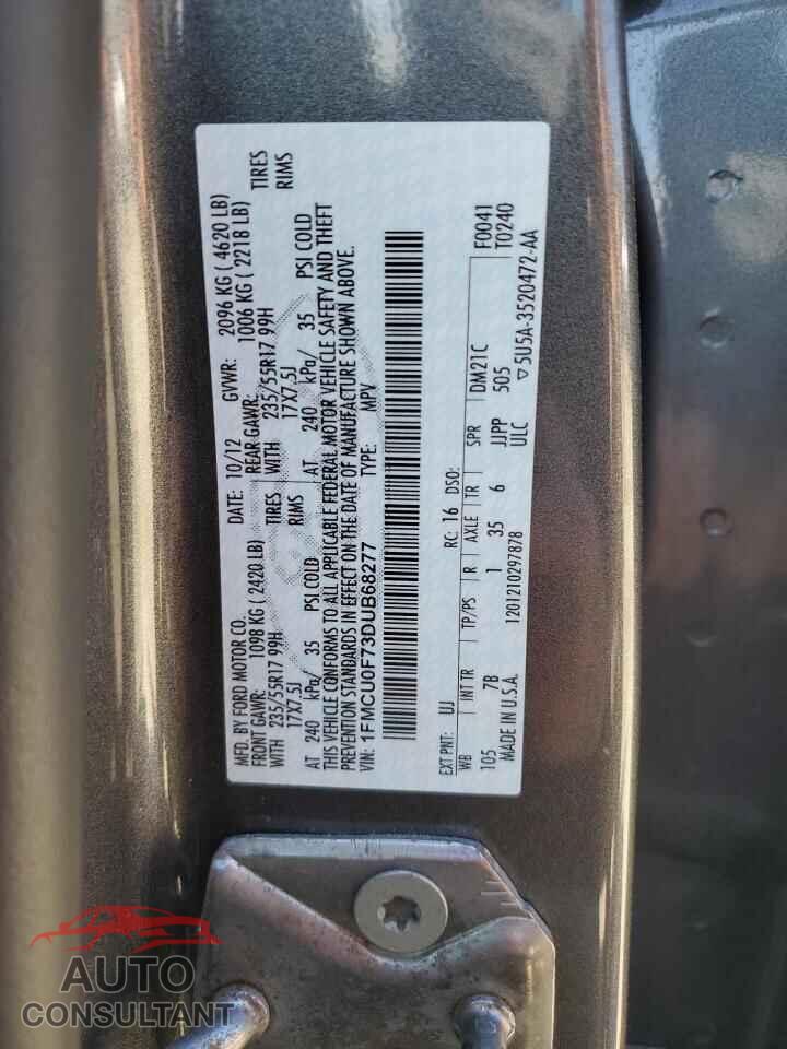 FORD ESCAPE 2013 - 1FMCU0F73DUB68277