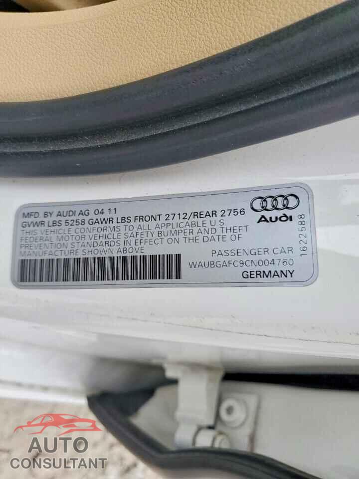 AUDI A6 2012 - WAUBGAFC9CN004760