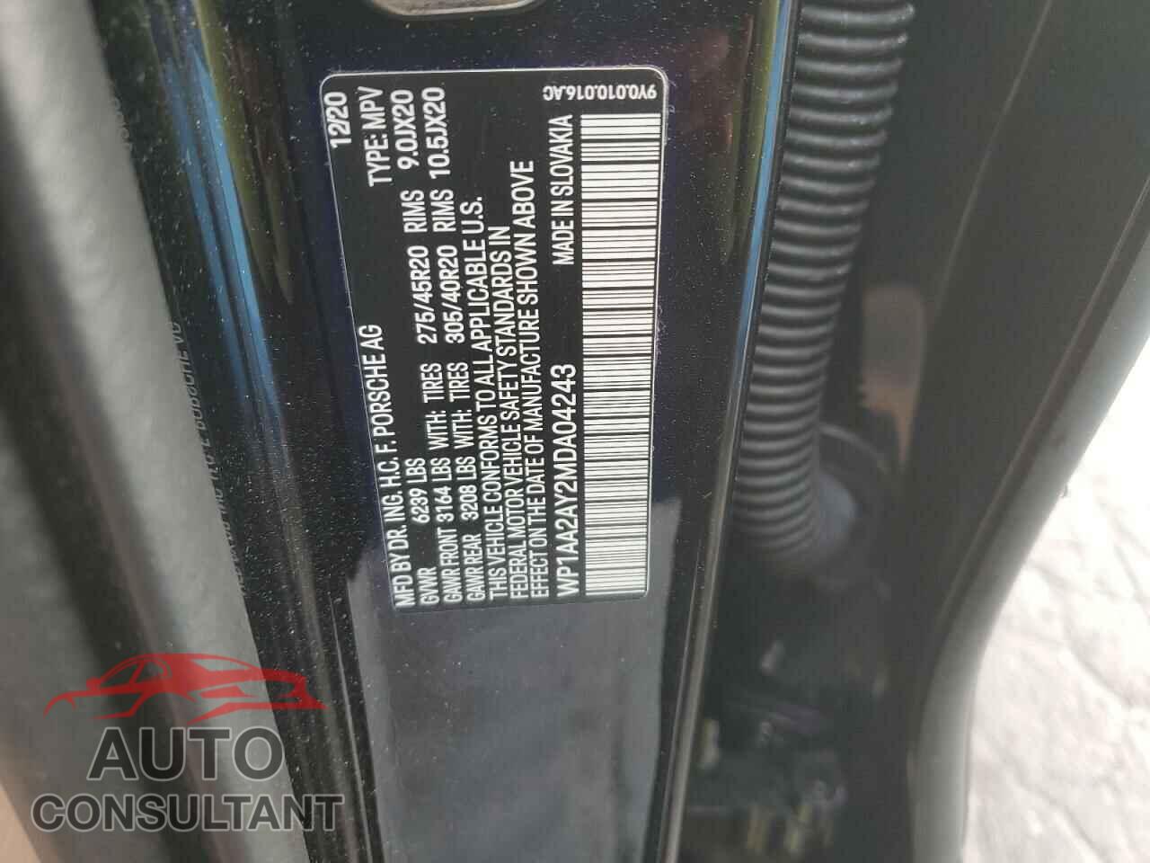 PORSCHE CAYENNE 2021 - WP1AA2AY2MDA04243
