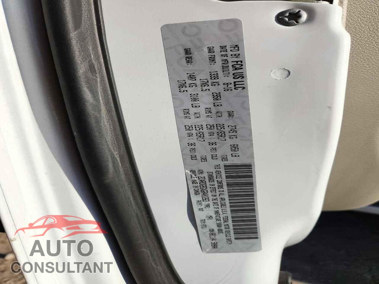 DODGE CARAVAN 2016 - 2C4RDGBGXGR401263
