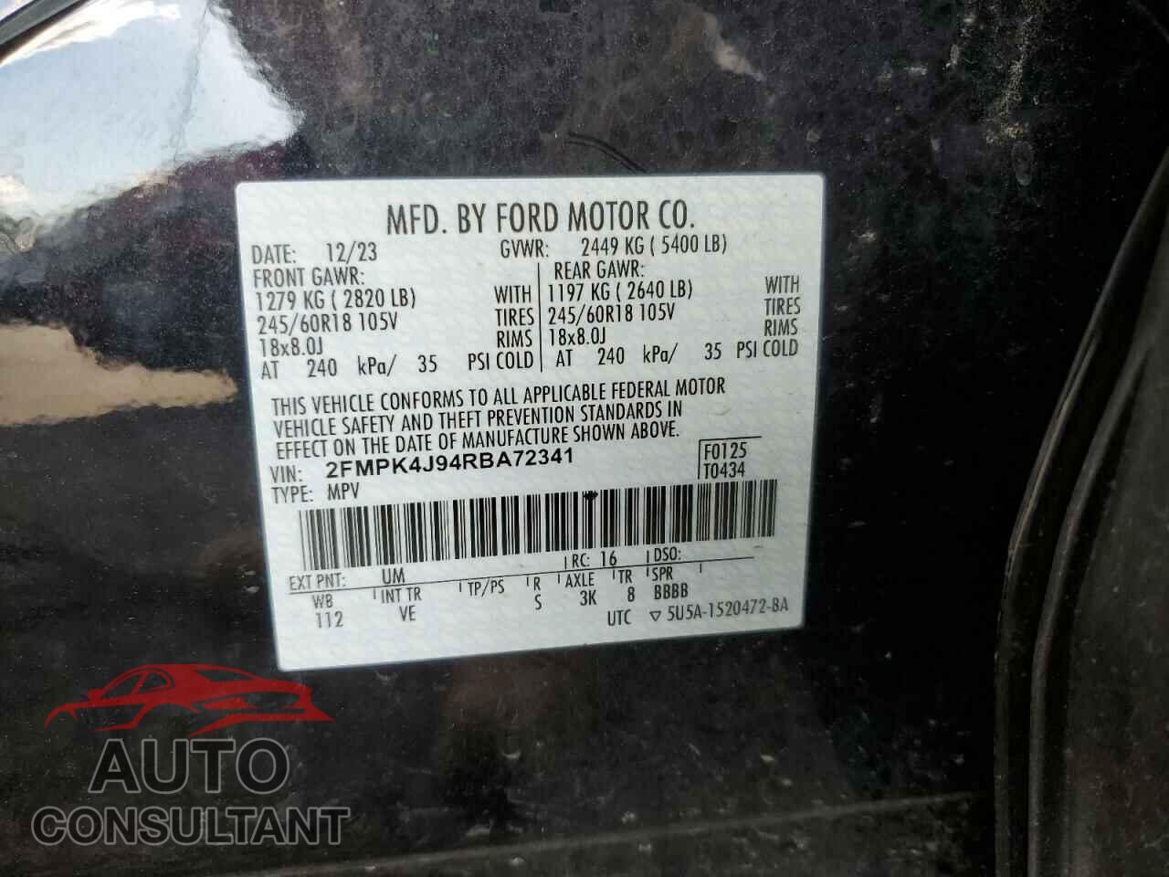 FORD EDGE 2024 - 2FMPK4J94RBA72341