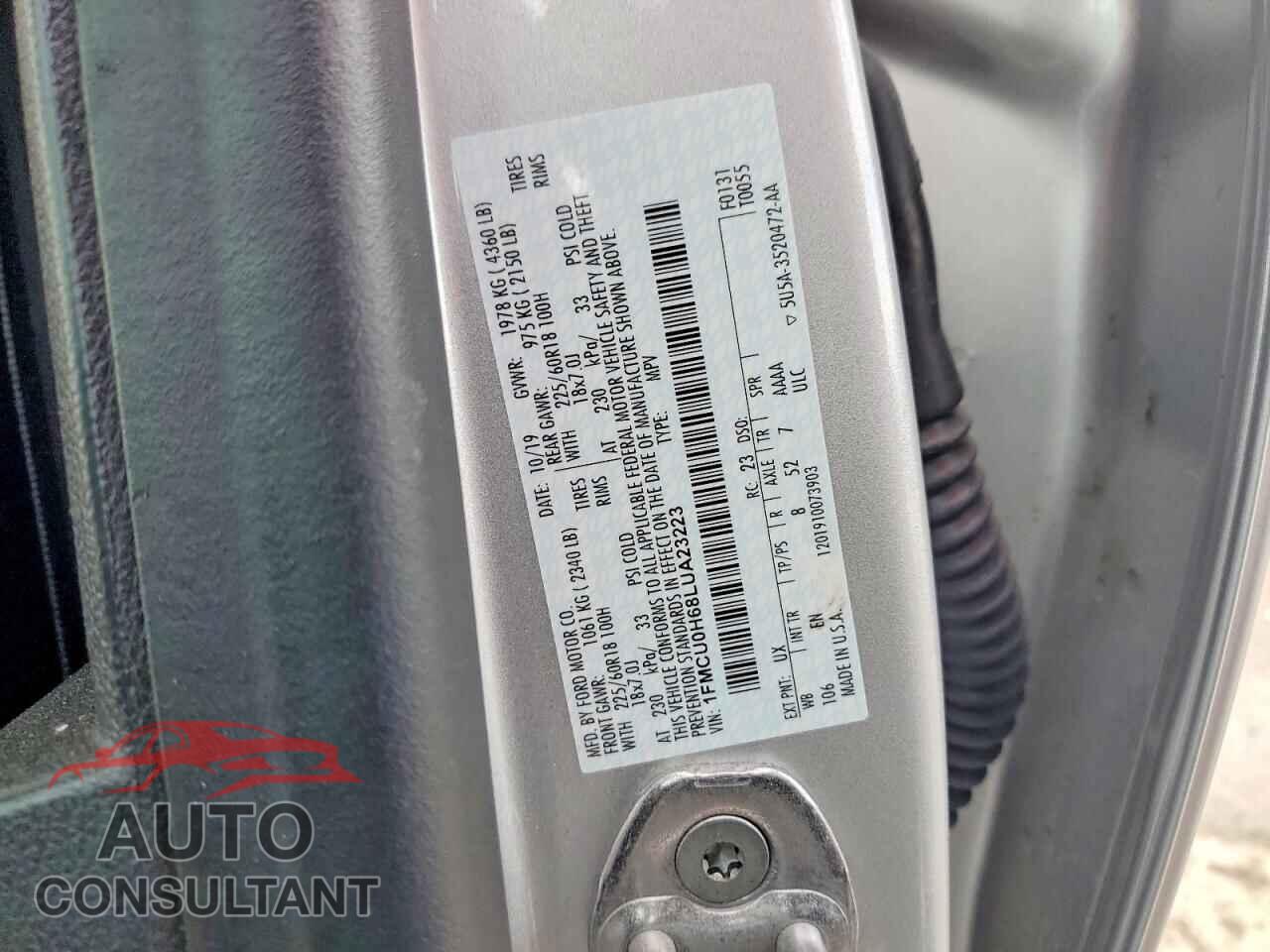 FORD ESCAPE 2020 - 1FMCU0H68LUA23223