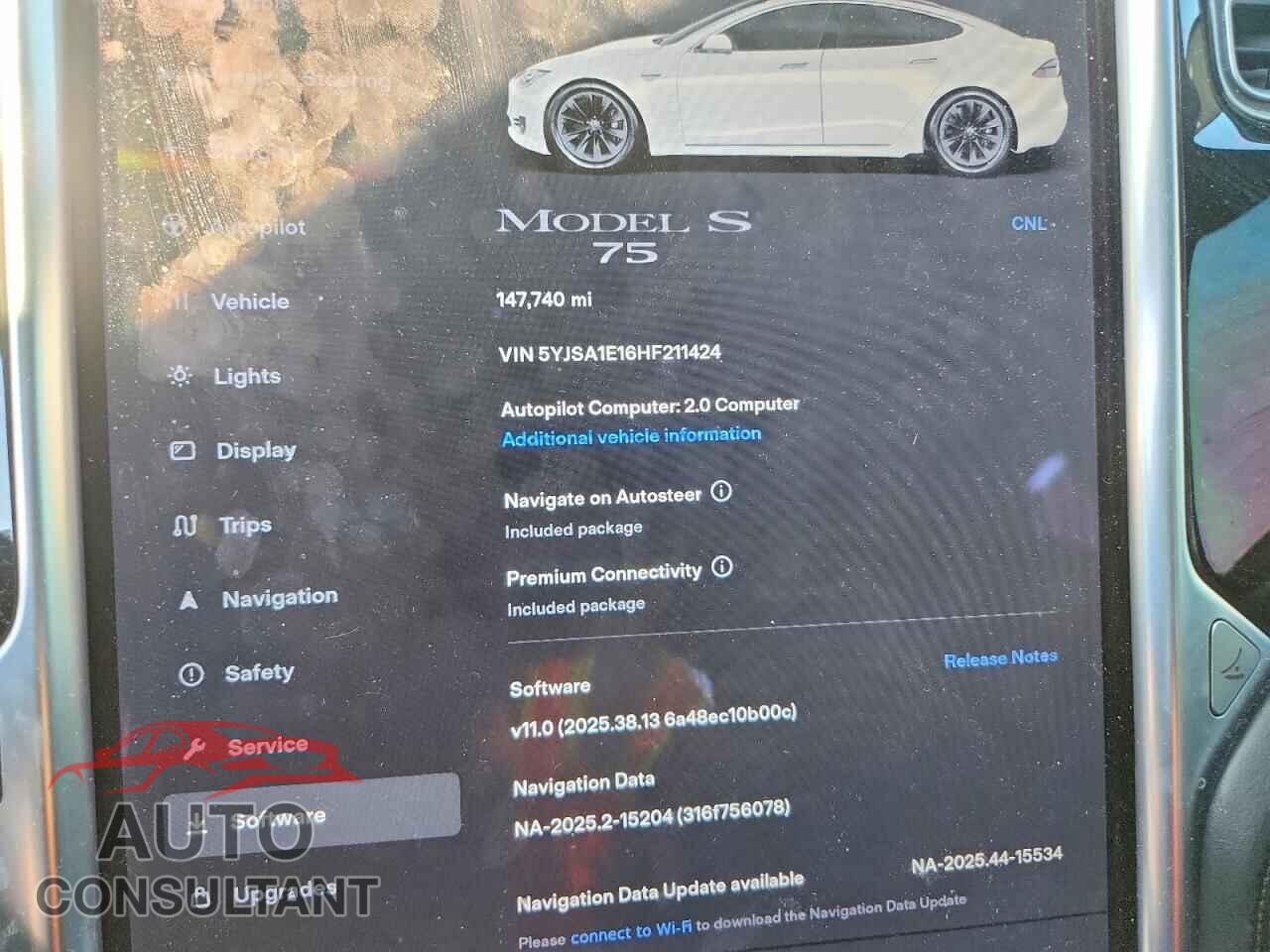 TESLA MODEL S 2017 - 5YJSA1E16HF211424