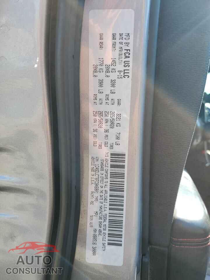 DODGE DURANGO 2015 - 1C4SDJCT6FC946801