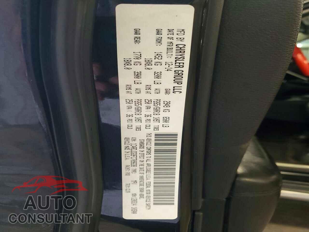 DODGE DURANGO 2015 - 1C4RDJDG9FC709638