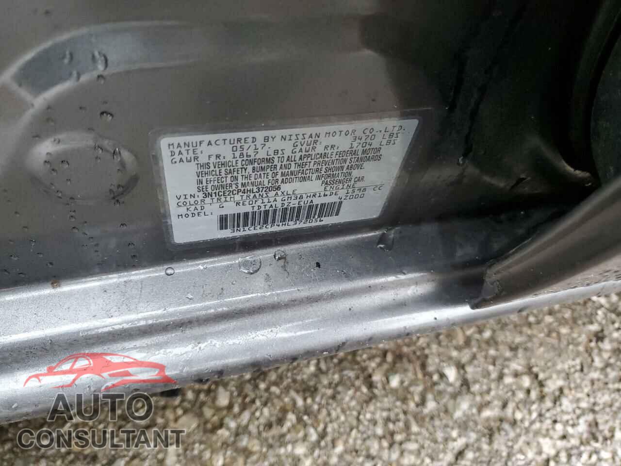 NISSAN VERSA 2017 - 3N1CE2CP4HL372056