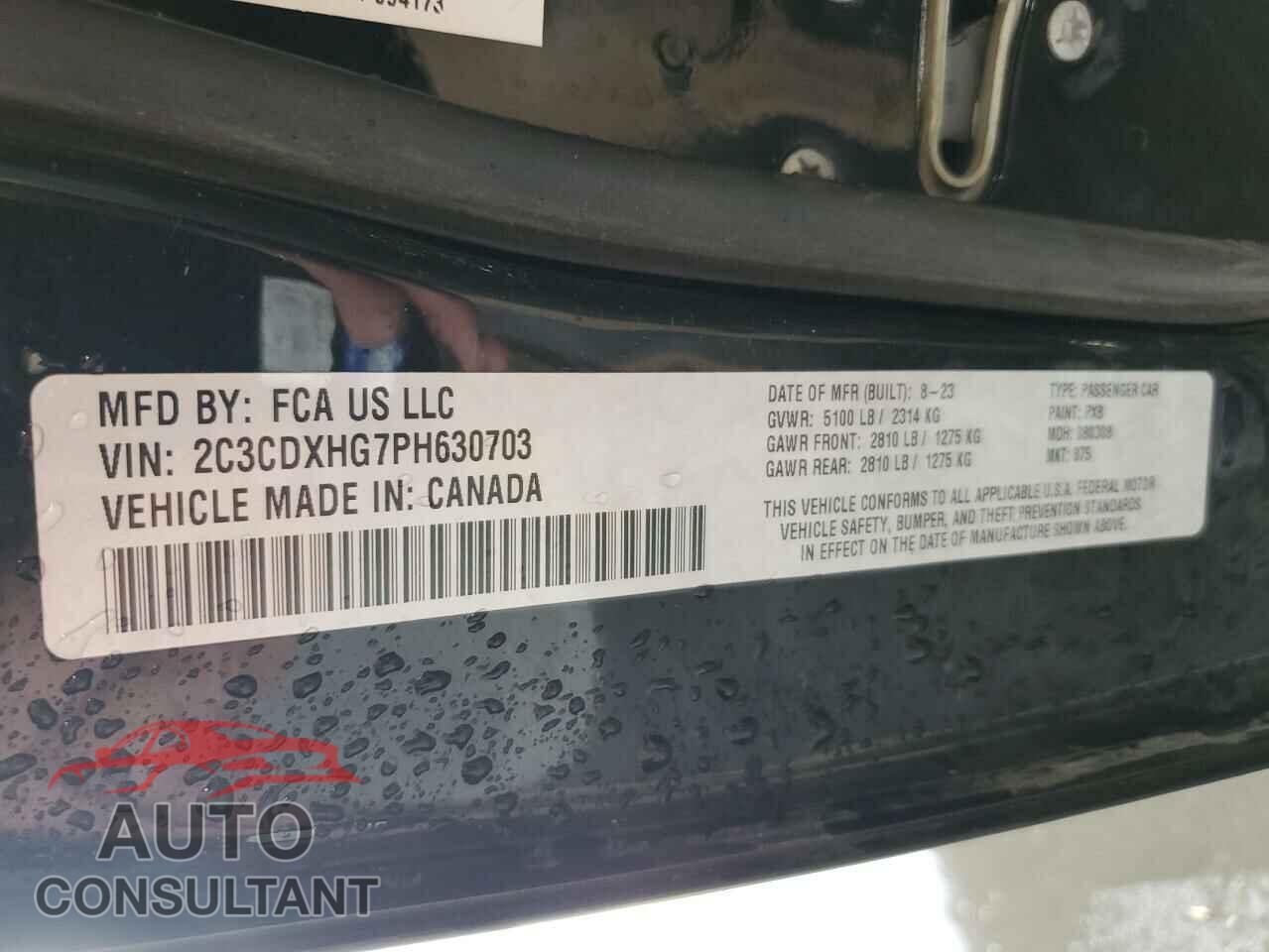 DODGE CHARGER 2023 - 2C3CDXHG7PH630703