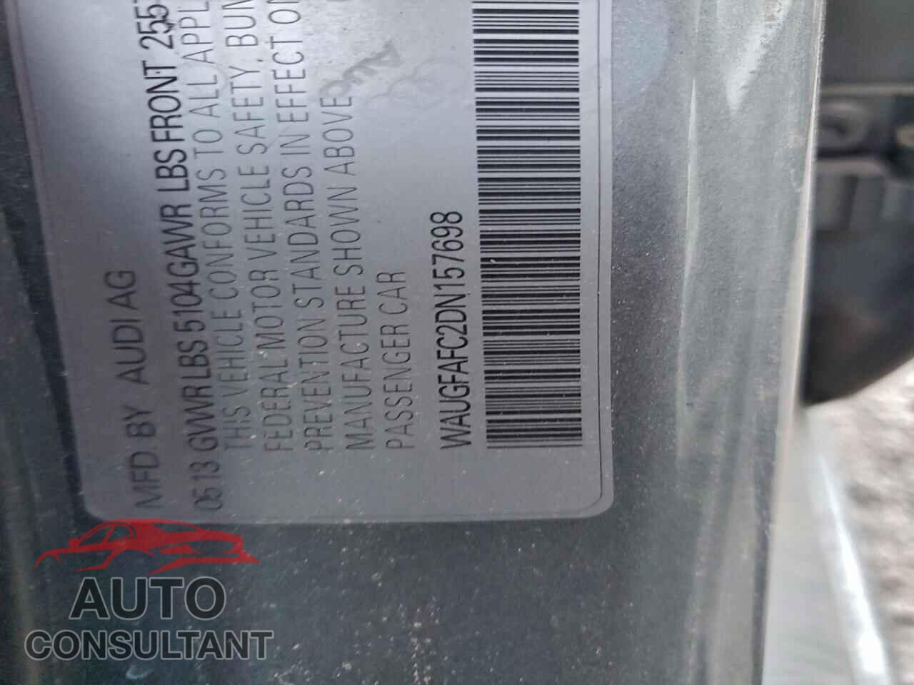 AUDI A6 2013 - WAUGFAFC2DN157698