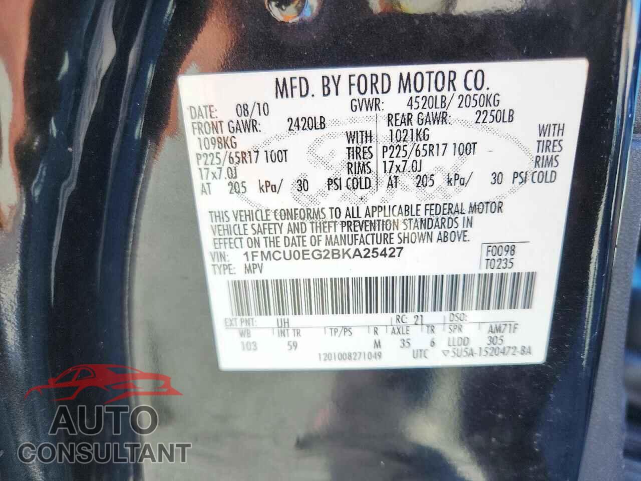 FORD ESCAPE 2011 - 1FMCU0EG2BKA25427