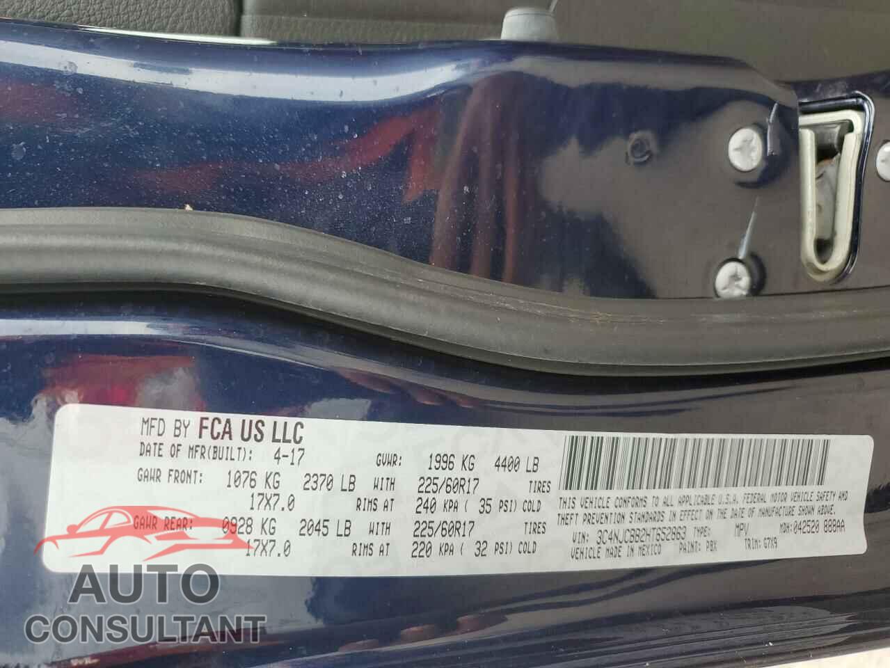 JEEP COMPASS 2017 - 3C4NJCBB2HT652863