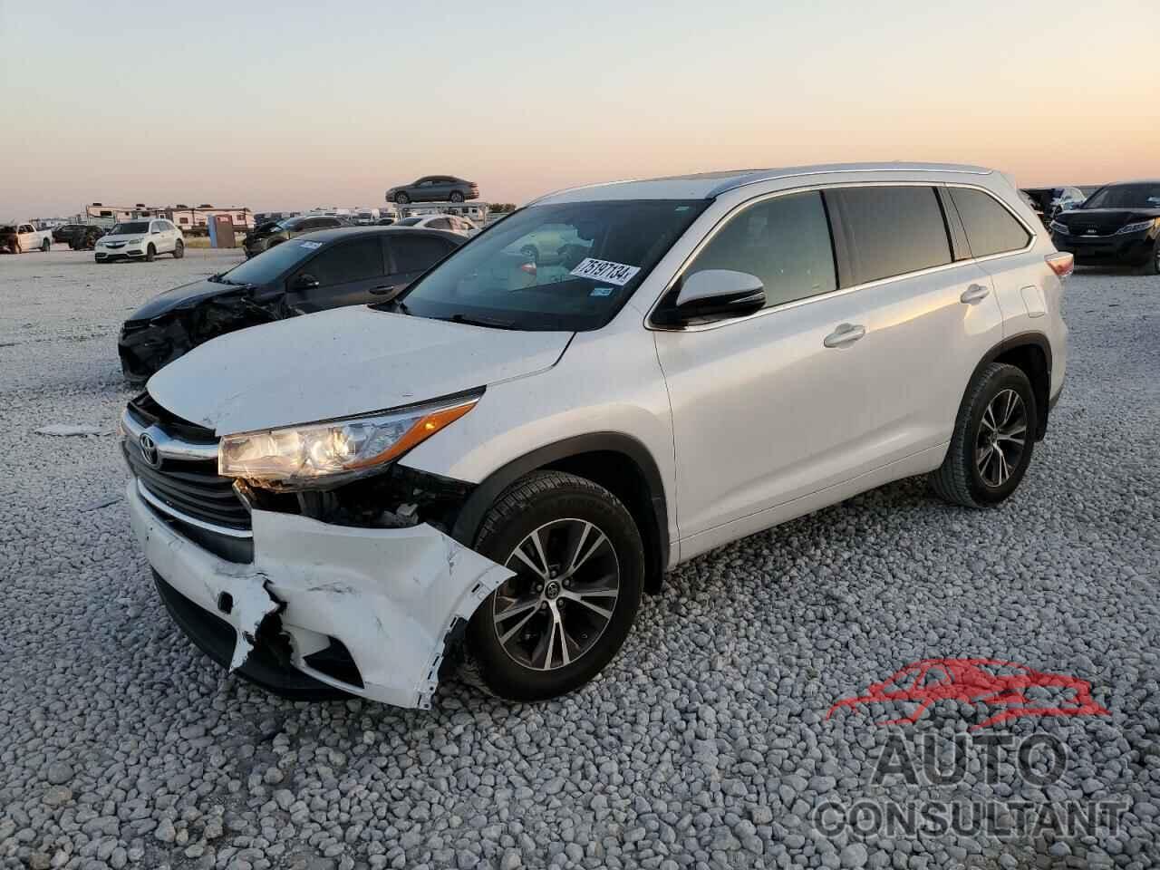 TOYOTA HIGHLANDER 2016 - 5TDJKRFH5GS345841